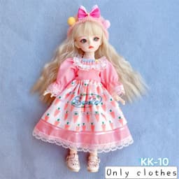 1/6 Bjd DOLL Clothes 30cm Toys Accessories New Style Wear Plaid Skirt Fashion Dress Up With Headwear For Girl Princess Dress