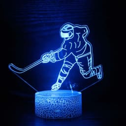Nighdn Ice Hockey 3D Lamp Night Light 7 Color Changing Boys Room Decor Birthday Christmas Gifts for Kids Hockey Sports Lovers