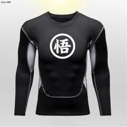 Goku Print Compression Shirts For Men Gym Workout Joging Fitness Undershirts Base Layer Quick Dry Aerobic Exercise Men Tops