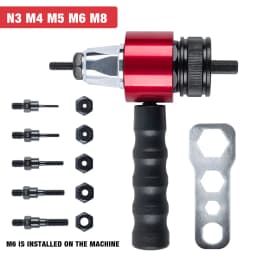 Rivet Gun M3 M4 M5 M6 M8, Household Electric Rivet Nut Gun Converter, Industrial Grade Nut Riveting Tool, Fast Nut Riveting Tool