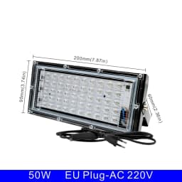 Led UV Floodlight 110V 220V 50W 100W Party Light 395nm 400nm IP65 Waterproof Ultraviolet Fluorescent Stage Lamp with US/EU Plug