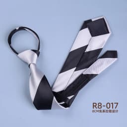 NEW Mens Retro Zipper Ties for Men 8CM Neck Tie Solid Striped Fashion Blue Neckties Men's Automatic Zipper Tie Red Lazy Ties