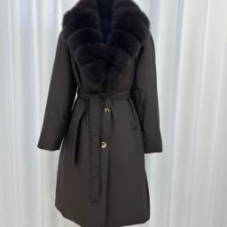 OFTBUY Duck Down Belted Slim Puffer Coat Winter Thick Warm Windproof Outerwear Real Fox Fur Collar Long Duck Down Jacket Women