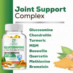 Glucosamine Chondroitin MSM Complex - Repairs Cartilage and Improves Back, Neck, Knee Joint Health, Mobility & Flexibility