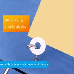 250 Labels Self-Adhesive Hole Punch Protector Loose-Leaf Paper Hole Reinforcement Labels Round Stickers for Office Supplies