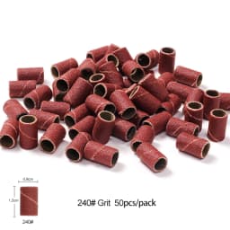 50/100pcs Nail Sanding Ring Bands Electric Manicure Nail Drill Bits 80/120/180/240 Grit UV Gel Polish Removal Accessory Tool