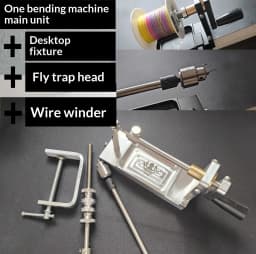 Wire Bending Steel Wire Bending Machine&Coiling Tool – Slow Pitch Jig Fly Tying Bait Making and Reel Winding All-in-One Kit
