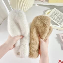 Imitation Rabbit Fur Gloves Women Winter Gloves Windproof Plush Thick Keep Warm Plush Faux Fur Gloves Soft Full Fingers Mittens