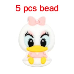 5pcs Silicone Cartoon Beads Pacifier Chain Baby DIY Care Pacify Accessory Adornment