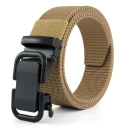 Men's Ratchet Belt Nylon Web Canvas Belt Golf Belt Automatic Buckle Waist Belt for Men Casual Work