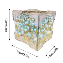 Cube Tulip Flower Sea Night Light DIY Tulip Mirror Light Bedroom Atmosphere Decoration Bedside Lamp Girls Mother's Day Gift
