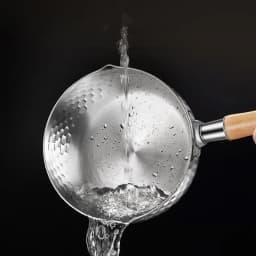 【S】Stainless Steel Soup Pot Snow Pot Flat Bottom Non-Stick Wok Solid Wood Handle With Hook Stew Pot Milk Pot Kitchen Cookware