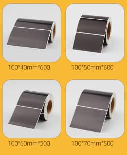 Waterproof Black PP Sticker 30 40 50 60 70 80 90 100mm Vinyl Transfer Carbon Printer Label or For Foil/UV