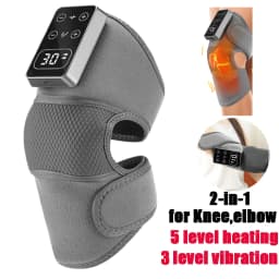 Eletric Knee Heating Massager 3 in 1 Elbow Shoulder Knee Pad Thermal Vibration Leg Support Belt Muscle Relax 3-Speed Heated