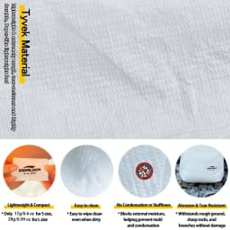 Soomloom Tyvek Storage Bag Set, Ultralight Tear-Resistant Organizer Bags for Hiking Camping Gear, Clothing Dust Sack