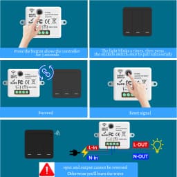 Wireless ON OFF Switch RF433 Module Remote Control Light Switch 1/2/3 Gang Wall Switch for Light Bulb Chandelier 10A 110V 220V