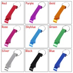 200Pcs Beer Bottle Openers Colored Bottle Opener Keychain Aluminum Alloy Colorful Mini Pocket Beer Beverage Opener