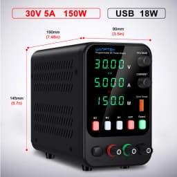 Wanptek Laboratory Power Supply 30V 5A 30V 10A 60V 5A 120V 3A Adjustable Bench DC Power Supply