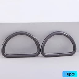 10pcs Metal D Ring for Purse Making, Dee Rings Metal Buckle for Bags Webbing Leather Straps Wallets Crafts Pet Collar Backpack