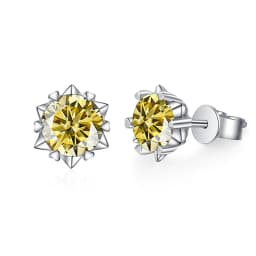 TY 925 Sterling Silver Moissanite Stud Earrings for Women Men 0.3-2CT Snowflake Six-Claw Stud Earrings D VVS1 Fine Jewelry Gift