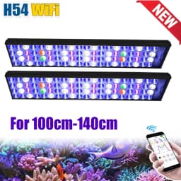 PopBloom H54 WiFI App Control Phone Control Full Spectrum Marine LED Aquarium Light for Coral Reef Fish Tank,Saltwater Lighting