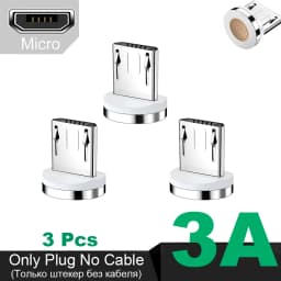NNBILI 6A Round Magnetic Plug for Huawei Honor 3A USB Type C Magnet Tips Fast Charging Adapter for iPhone Samsung Xiaomi Oneplus