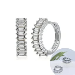 925 Sterling Silver Ear Needle White Zircon Silver Series Earrings ins Tassel Pendant Hoop Earrings For Women Advanced Jewelry