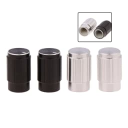 1PCS 10*16MM Aluminum Alloy Black Silver Audio Intercom Knob D Axis Flower Shaft Potentiometer Encoder Cap Hole