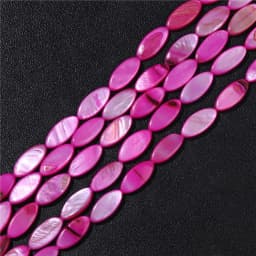 15X6mm Long Stripe Shell Beads Point Stick Mother of Pearl Shell Slice Loose Beads for DIY Making Jewelry Necklace Accessories