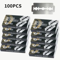 10Pcs/100Pcs Stainless Steel Razor Blades Old-Fashioned Manual Double Edge Shaver Razor Blade Hairdressing Barber Shaving Tools