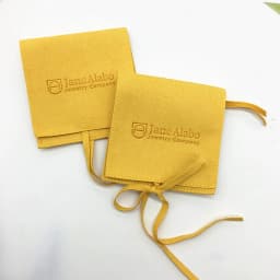 50 Microfiber Jewelry Gift Bags With Rope Personalized Logo Size Velvet Jewellry Rings Earings Packaging Organizer Wedding Pouch