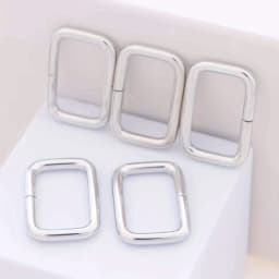 5pcs Metal Rectangle Ring Buckles Square Strap Webbing Belt Rings for Bag Purse DIY Strap