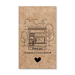 9.0x5.4cm Pink Black Foil Stamp Greeting Label Custom Thank You Cards For Small Bussiness Gift Box Decoration Packaging Supplies