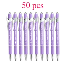 10-100 Customized Ballpoint Pen with Stylus Tip Print Name Logo Metal Pen for Business Graduation Birthday Anniversary Gift Pen