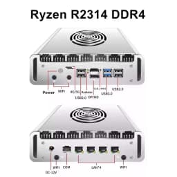 Topton Firewall Router Mini PC Intel N150 AMD Ryzen Embedded R2314 4x2.5G LAN NVMe 6xUSB Proxmox pfSense OPNsense Home Server