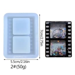 Photo Frame Resin Art Shaker Mold Creative Card Pendant Clear Quicksand Silicone Mold DIY Crafts Casting Epoxy Mold for Keychain
