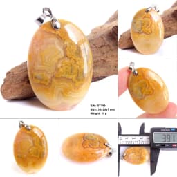 High Quality Pendentif Real Natural Crazy Lace Agate Stone Pendant Chains Necklace For Women's & Men's Jewelry Making BK996H