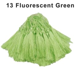 100Pcs Tassels 13cm Silky Floss Bookmark Tassels with Cord Loop Chinese Knot Tassel Fringe Jewelry Making DIY Craft Accessories