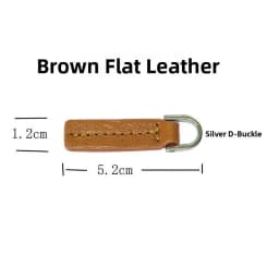 Top Layer Cowhide Zipper Pull Tab Detachable Copper Screw Rod Hardware D Buckle Handbag Resistant Pull Handle Clothing Access...