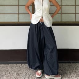 Tuularose Loose Solid Leg-Length Pants For Women Pleated High Waist 2025 Summer Female Fashion Office Lady Casual Bloomer Pants