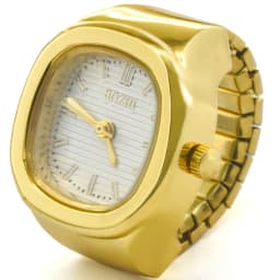 Ring Quartz Watch New Hot Sales Creative Alloy Shell Finger Square Dial Couple Men And Women