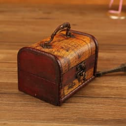Hot-Selling Antique Retro Wooden Crystal Packaging Box with Green Stone - Yuan Datou Jewelry Storage Box