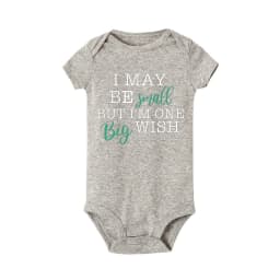 I May Be Amall But I'm One Big Wish Come Ture Baby Romper Newborn Bodysuit Short Sleeve Jumpsuit IVF Success NICU Baby Clothes