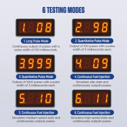 MRCARTOOL V30 Fuel Injector Tester Cleaner 6 Pulse Modes DIY Cleaning Tool Kit 12V Car Fuel Injector Flush Cleaner Adapter