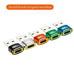 1/2/5Pcs USB To Type C OTG Adapter USB USB-C Female To USB Male PD100W Fast Charging OTG Connector For PC Macbook Samsung Xiaomi
