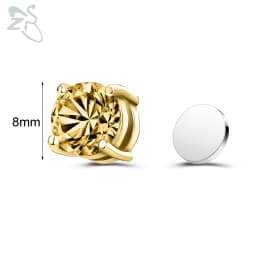 ZS 1 Piece Magnetic Clip-on Earrings Star Heart Shape CZ Crystal Ear Clip No Piercing Ear Stud No Pierced Earring Jewelry 4-8MM