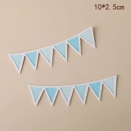 Mini Happy Birthday Banner Cake Topper Party Cake Decoration Supplies Handmade Bunting Garland Pennant Flags