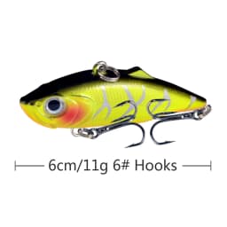1pcs VIB Vibration Fishing Lure 6cm 11g Long Casting Rattlin Iscas Artificial Wobbler Plastic Hard Bait All Swimming Carp Tackle
