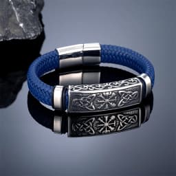 Vintage Vikings Braided Leather Bracelets Men Stainless Stee Norse Runes Celtic Knot Vegvisir Handmade Bangles Icelandic Jewelry