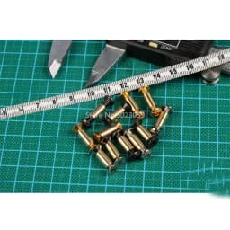 10sets M4 Nut Flat Hex Head screws For DIY Knife handle Making material Fastener Bolt Rivets Scale Screws